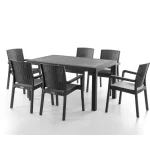 6 King Armchair Table Set