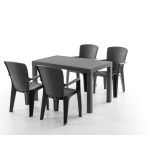 4 Liza Armchair Table Set